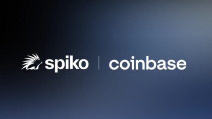 Visuel du partenariat entre Spiko et Coinbase autour des paiements en stablecoins.