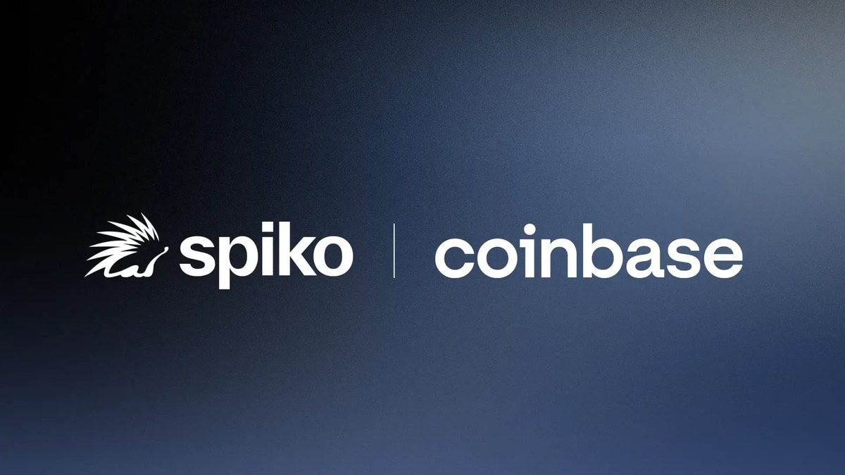 Visuel du partenariat entre Spiko et Coinbase autour des paiements en stablecoins.